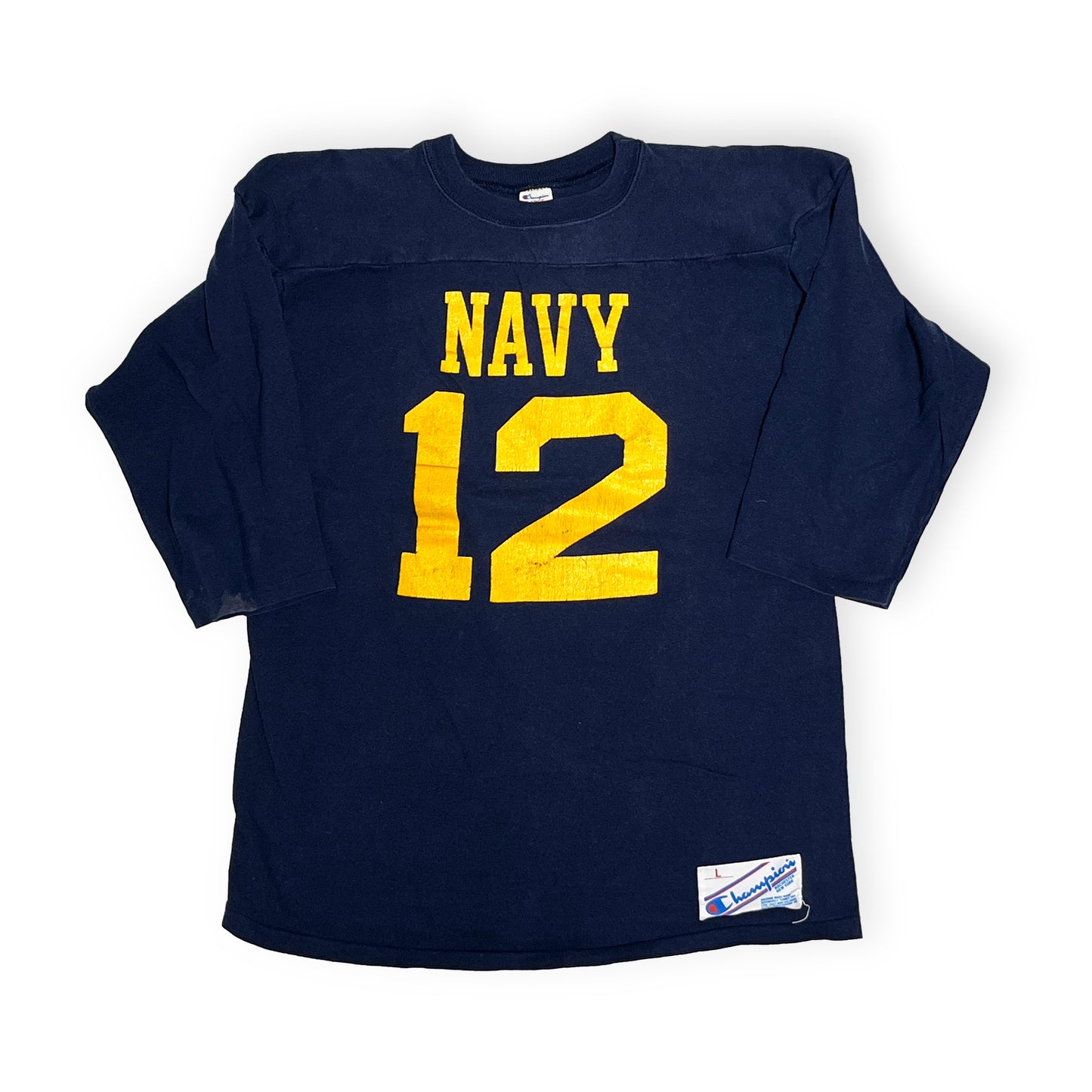 80's Champion Football T "NAVY 12" Size (L)