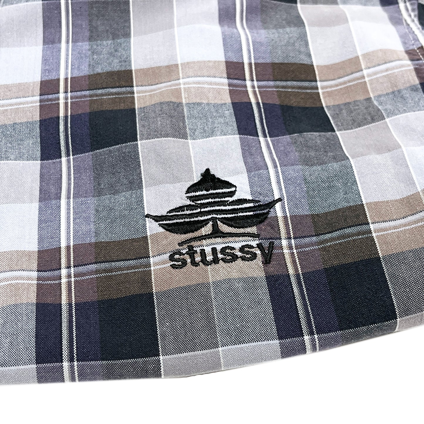 90's Old Stussy 白タグ Coach JKT 好配色チェックパターン Size (L)