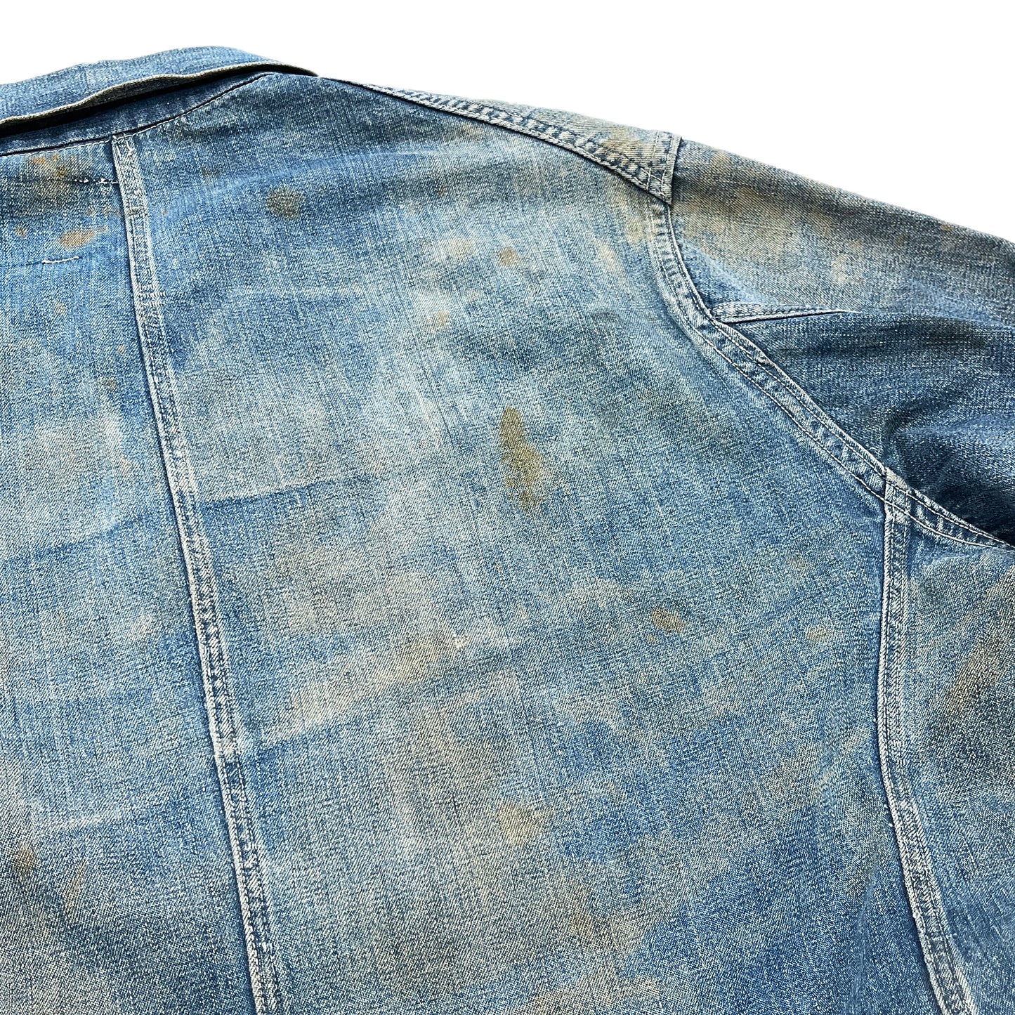 40's WWII Denim Coverall CROWN Change Button 極上雰囲気 Size (42)位 スペシャル!