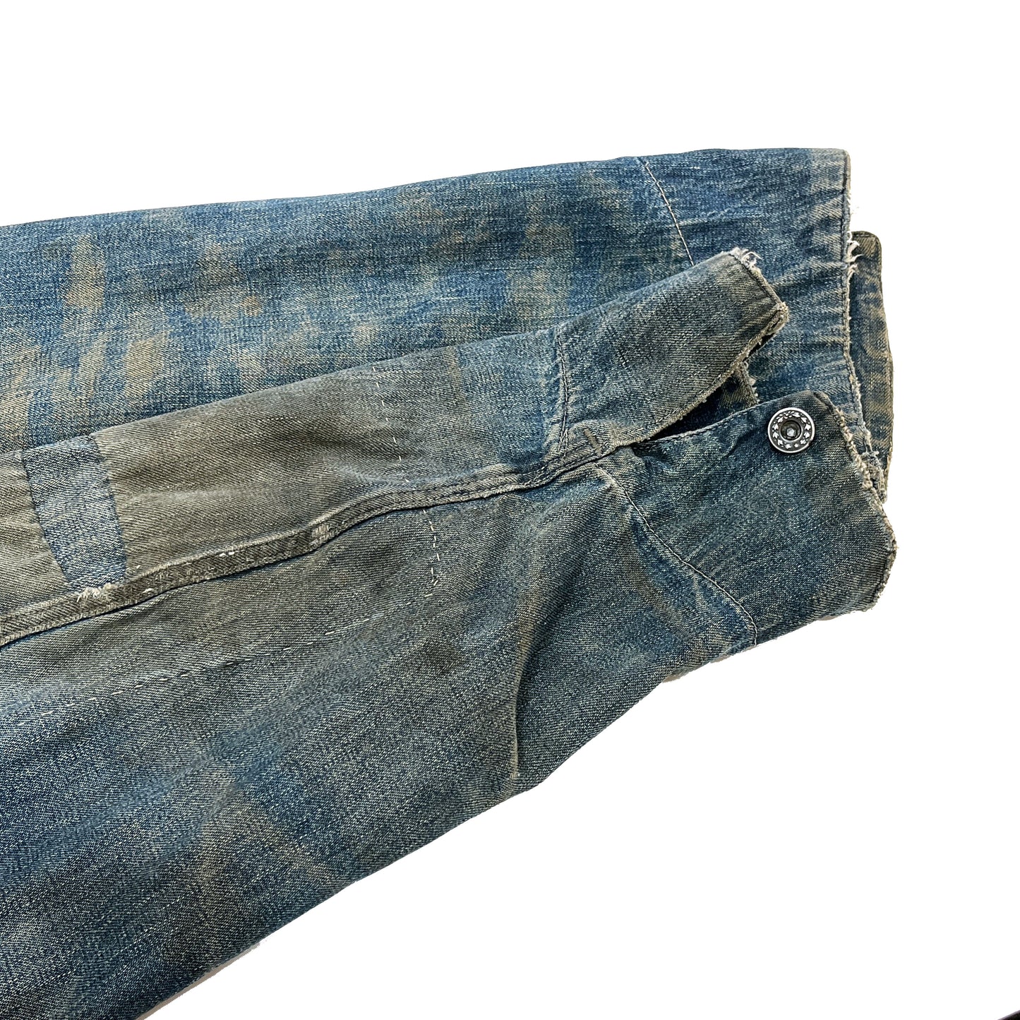 40's WWII Denim Coverall CROWN Change Button 極上雰囲気 Size (42)位 スペシャル!