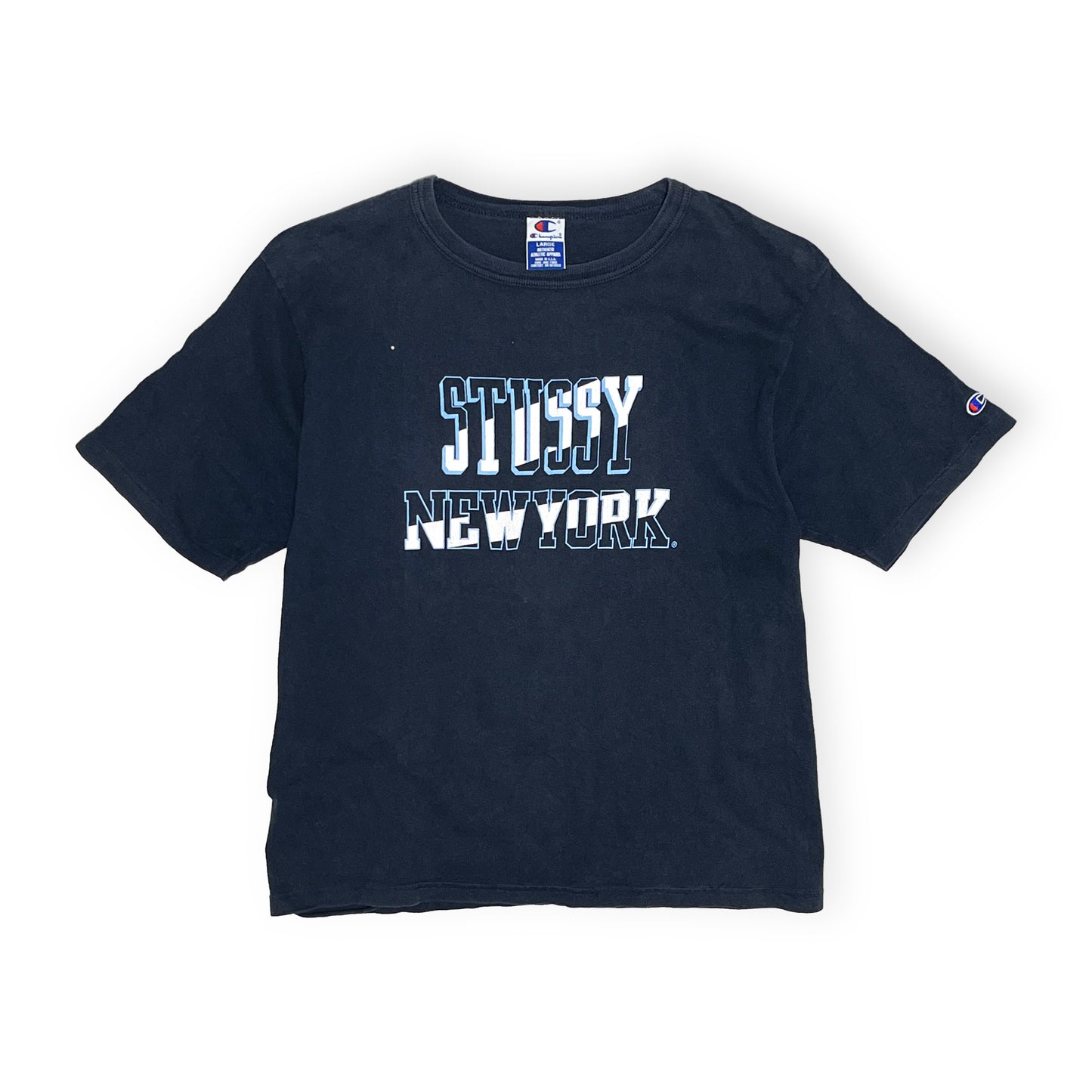 90's〜 Champion X Stussy T ネイビー Size (L)