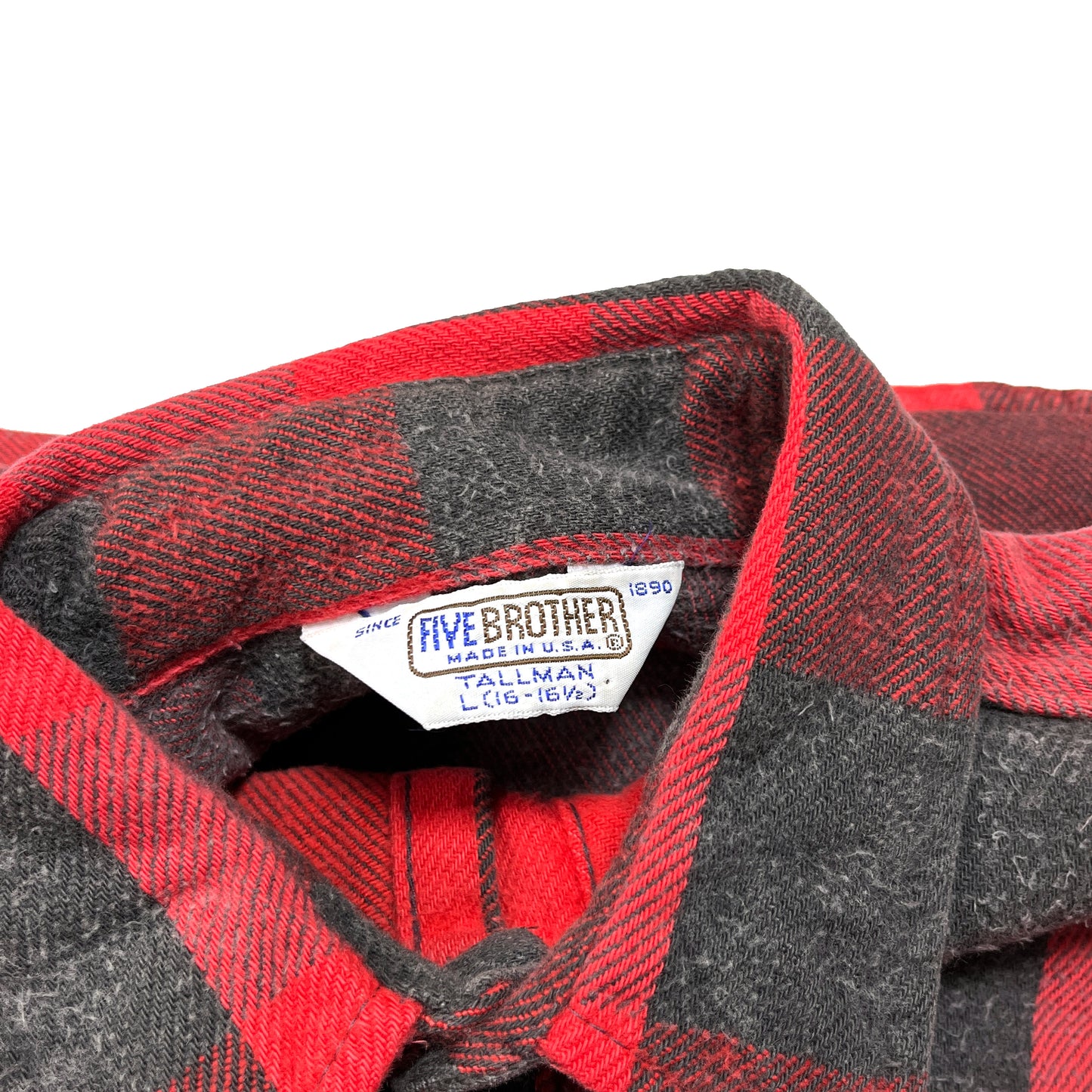 70's FIVEBROTHER Nel SH 赤黒ブロックチェック Size (L-TALL)