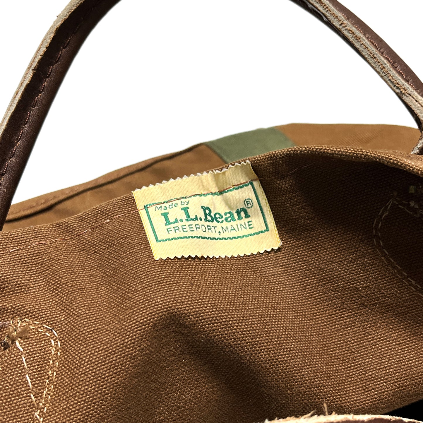 80's L.L.Bean TOTE ブラウン レザーハンドル Size (Large) 激レア!