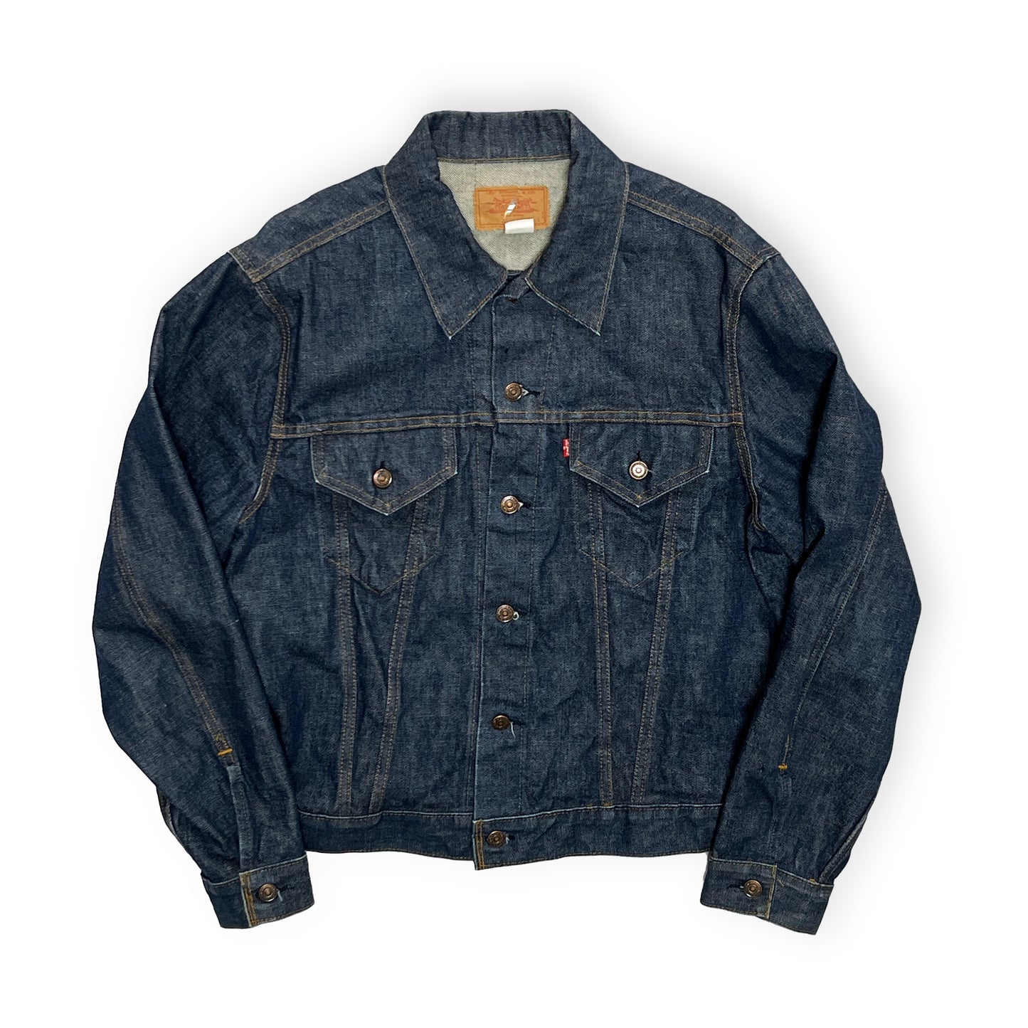 70's Levi's 70505 Small-e Denim JKT 真っ紺 1,2Wash? Size (46) ビッグサイズ!
