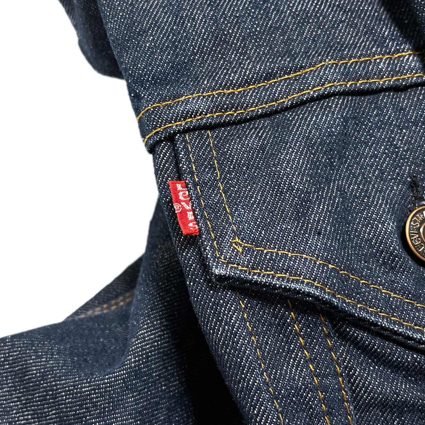 70's Levi's 70505 Small-e Denim JKT 真っ紺 1,2Wash? Size (46) ビッグサイズ!