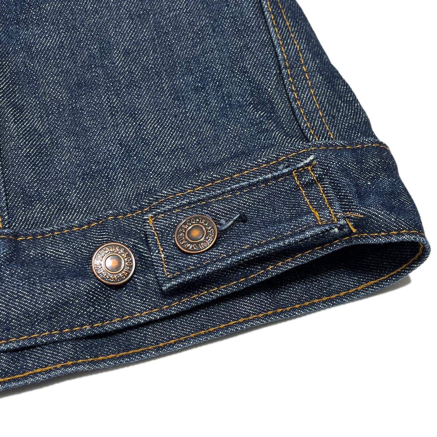 70's Levi's 70505 Small-e Denim JKT 真っ紺 1,2Wash? Size (46) ビッグサイズ!