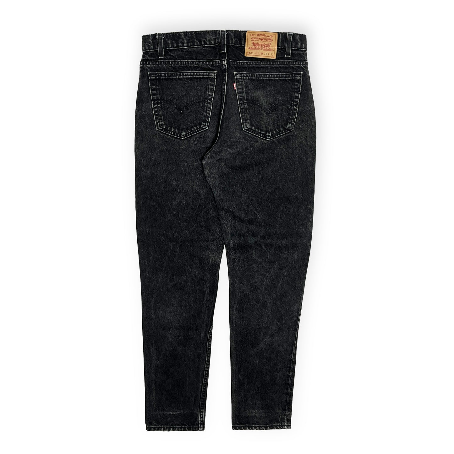 90's Levi's 512 Black Denim PT SLIM FIT TAPERED Size (W34 L32)位 レア!