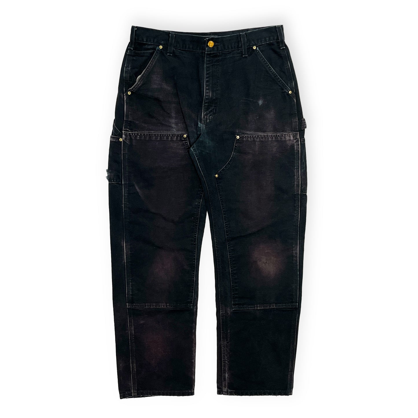 アメリカ製 Carhartt ダブルニー ペインターPT ブラック Size (W33 L30)位
