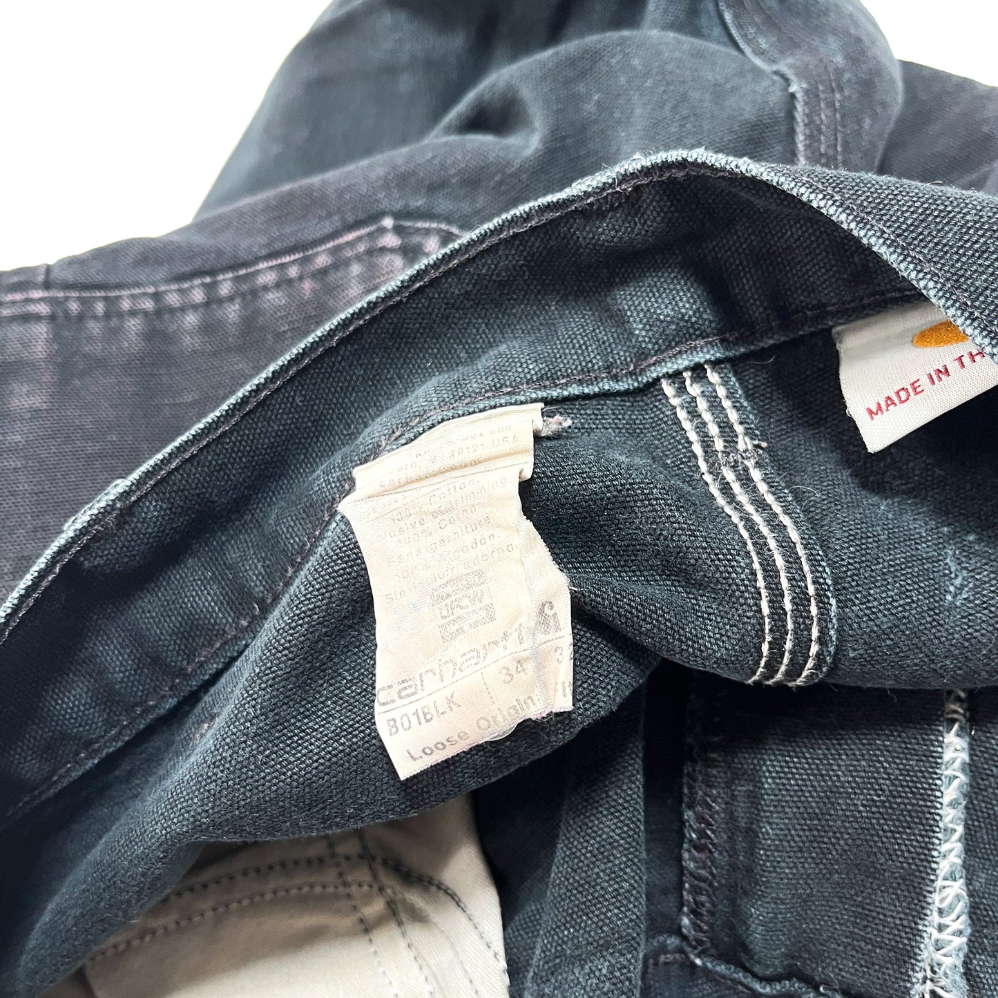 アメリカ製 Carhartt ダブルニー ペインターPT ブラック Size (W33 L30)位