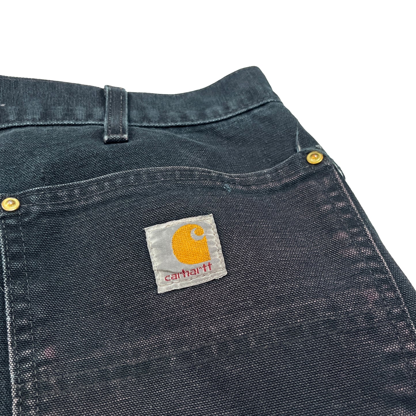 アメリカ製 Carhartt ダブルニー ペインターPT ブラック Size (W33 L30)位