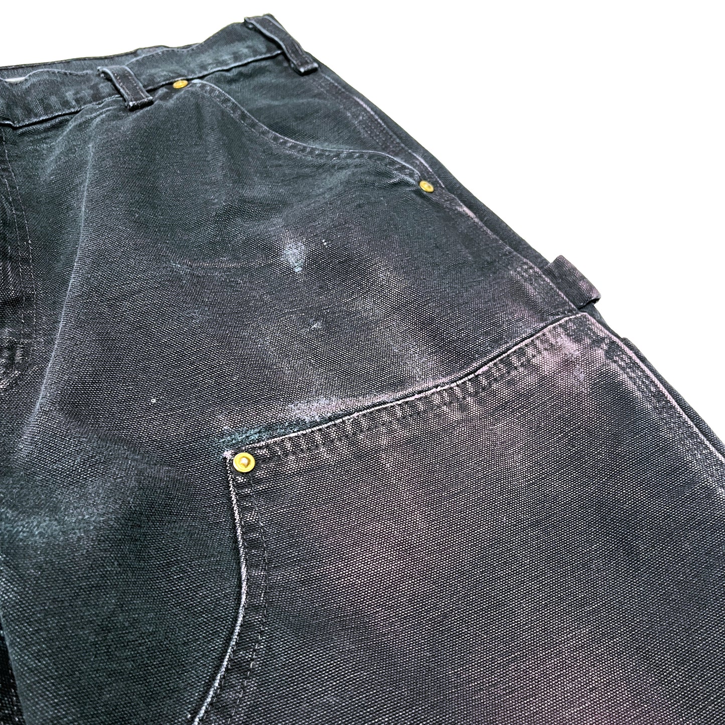 アメリカ製 Carhartt ダブルニー ペインターPT ブラック Size (W33 L30)位
