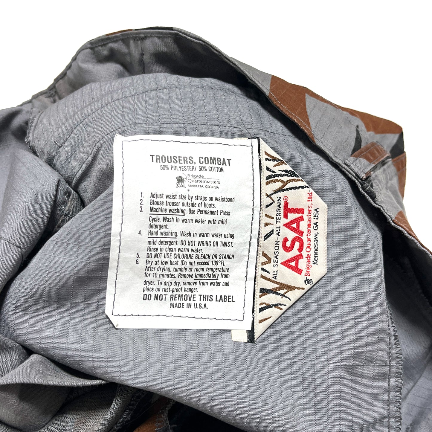 80's〜 ASAT TROUSERS COMBAT TRIBAL Camo Pattern PT Size (L-R) Almost Deadstock