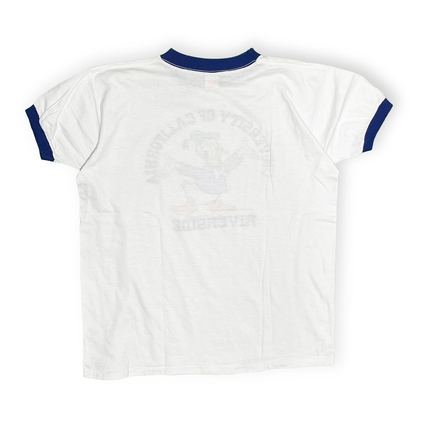 80's Collegiate Pacific Disney Land Donald Duck Ringer T Size (XL)