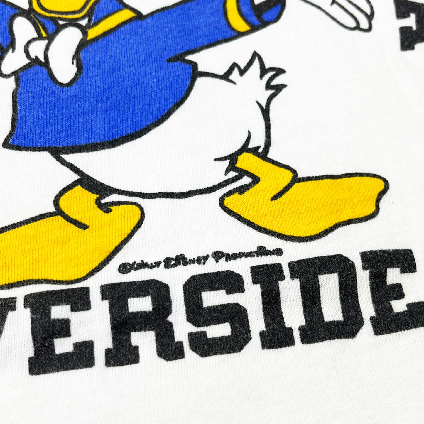 80's Collegiate Pacific Disney Land Donald Duck Ringer T Size (XL)