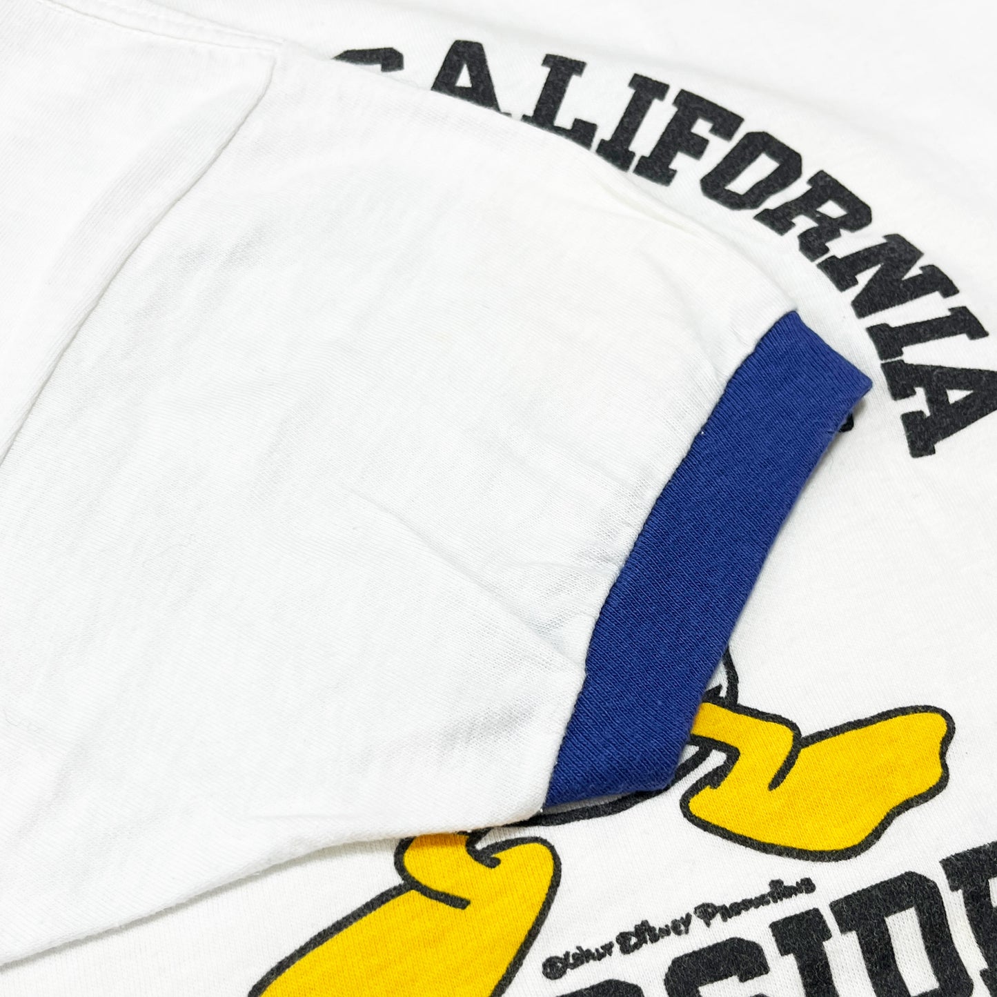 80's Collegiate Pacific Disney Land Donald Duck Ringer T Size (XL)