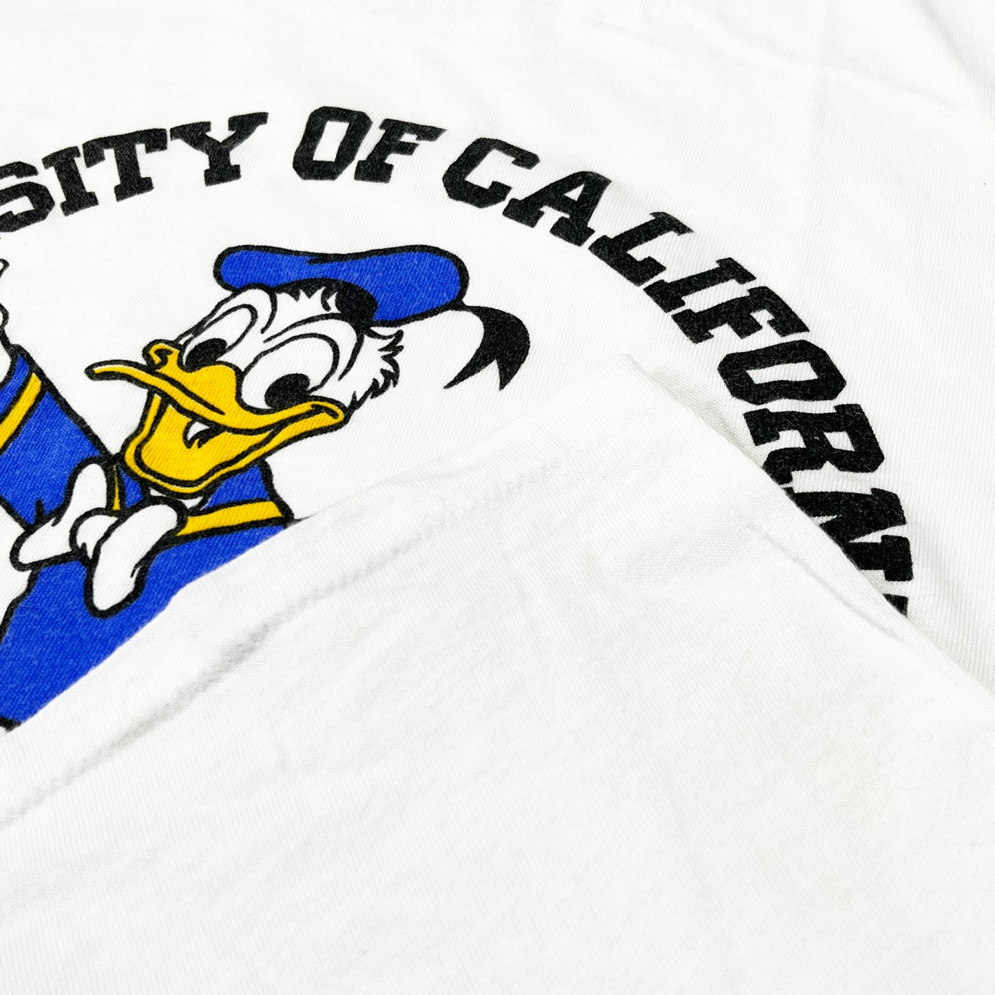 80's Collegiate Pacific Disney Land Donald Duck Ringer T Size (XL)