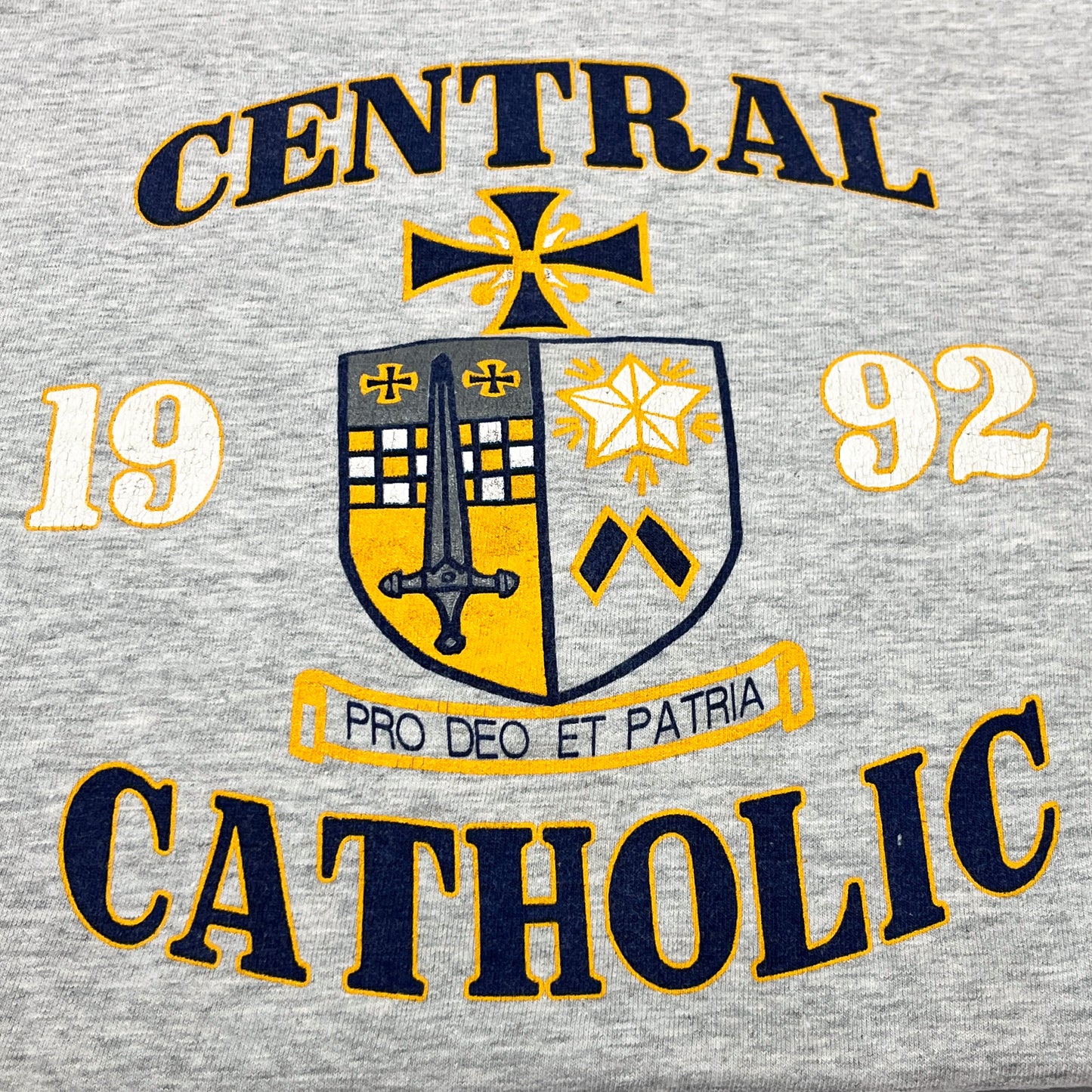 80's〜 ARTEX CENTRAL CATHOLIC T 3段プリント Size (XL)