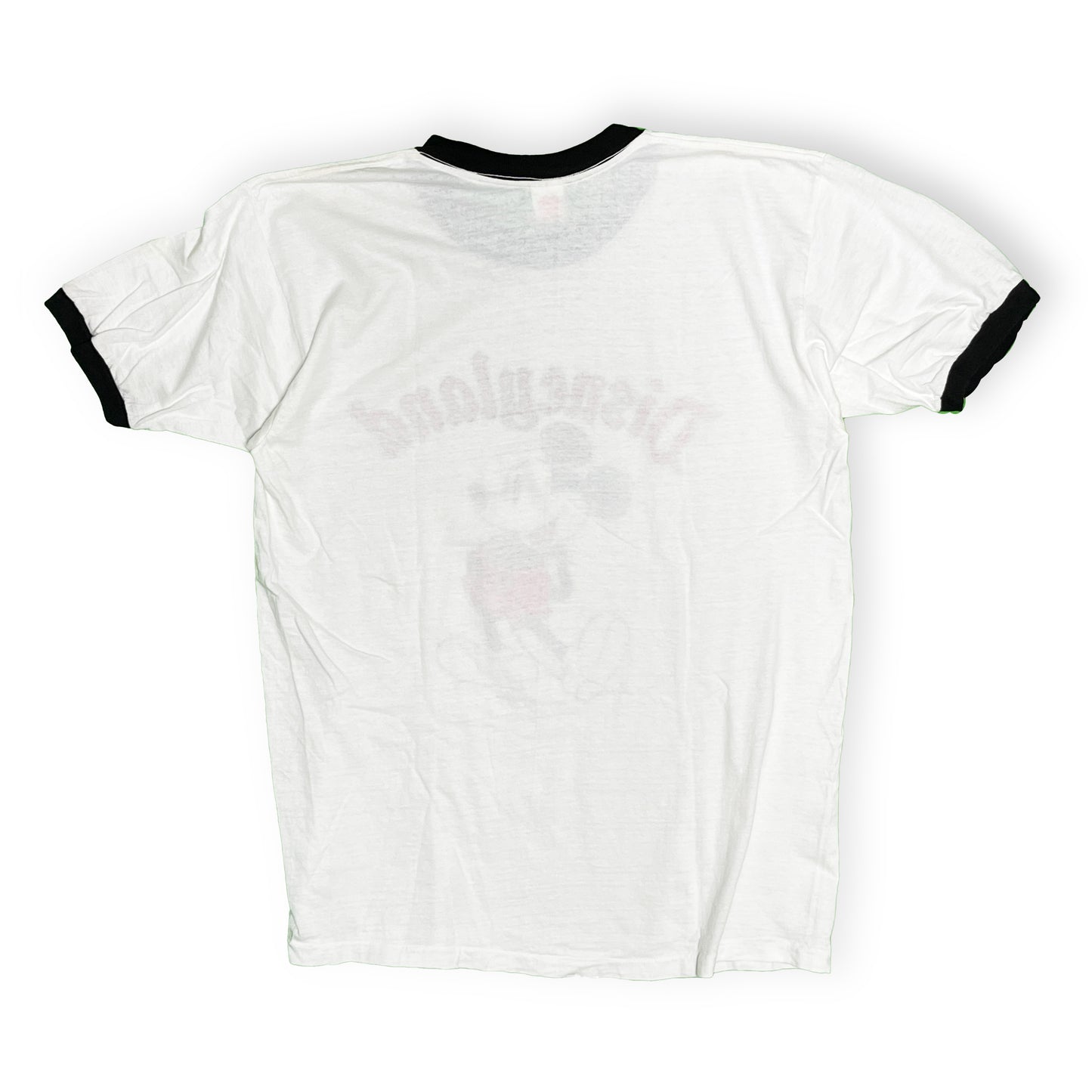 80's Collegiate Pacific Disney Land Mickey Mouse Ringer T Size (L)