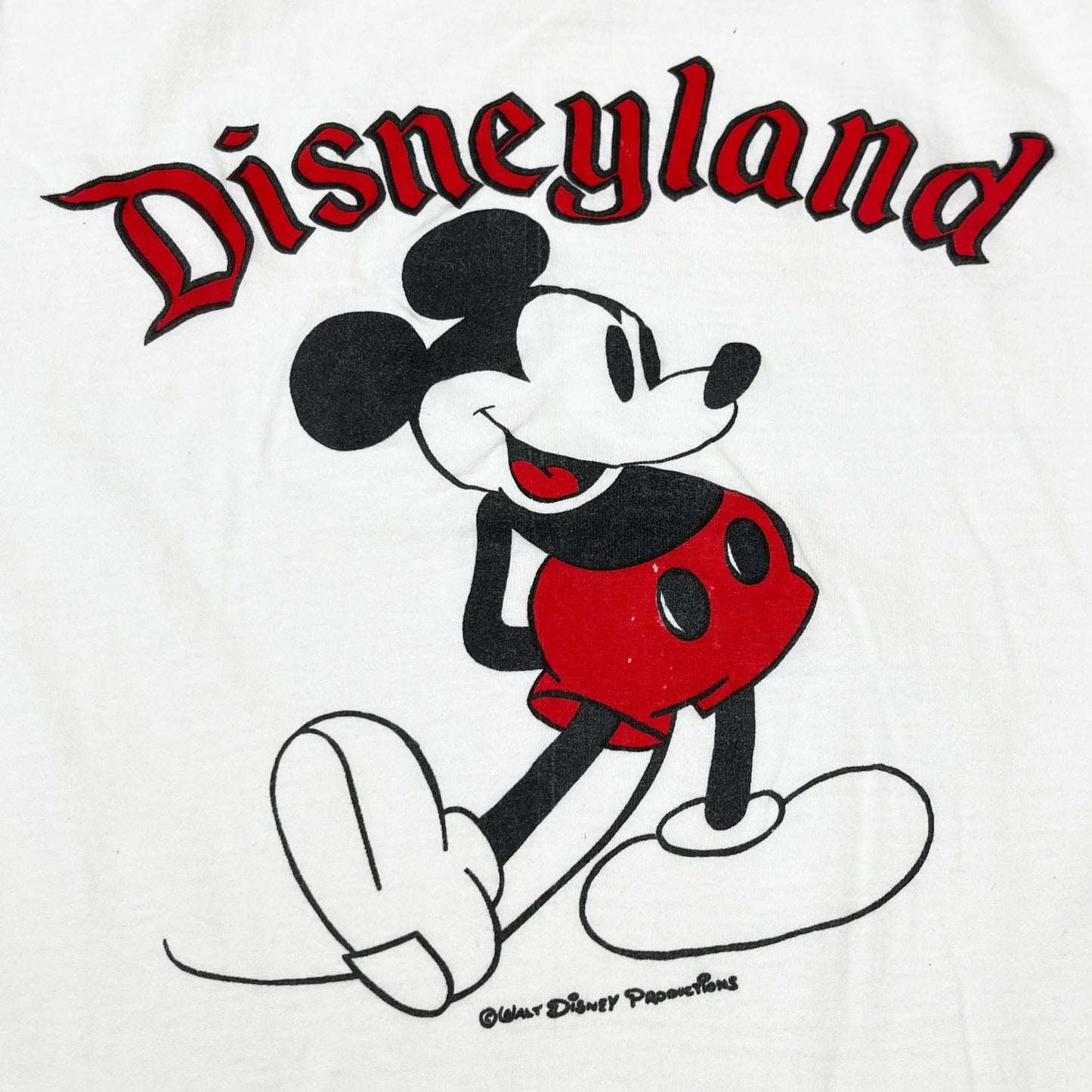 80's Collegiate Pacific Disney Land Mickey Mouse Ringer T Size (L)