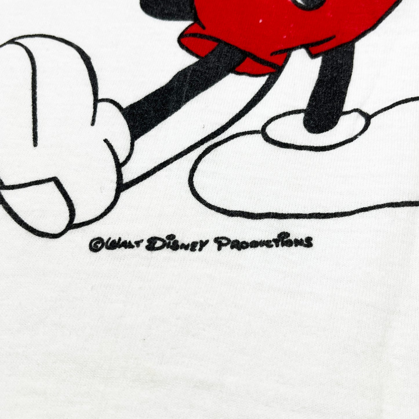 80's Collegiate Pacific Disney Land Mickey Mouse Ringer T Size (L)
