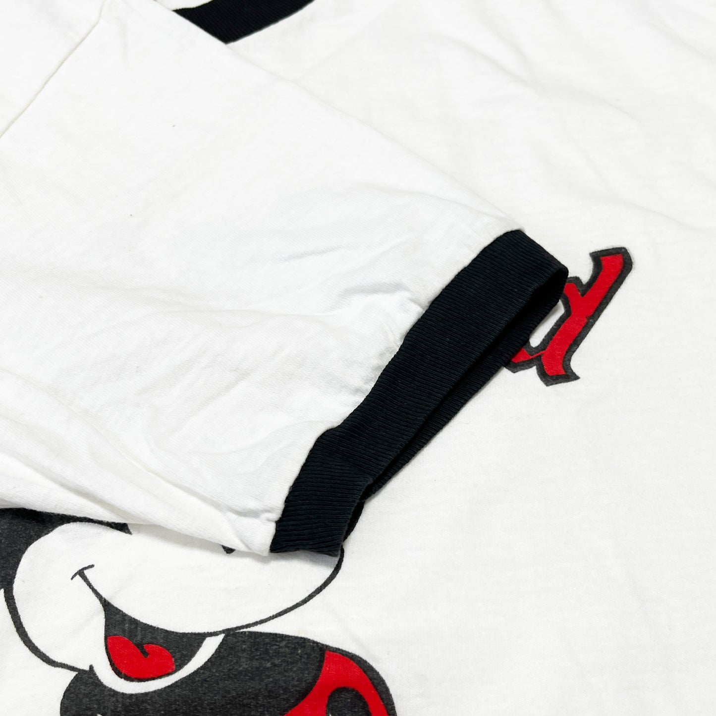 80's Collegiate Pacific Disney Land Mickey Mouse Ringer T Size (L)