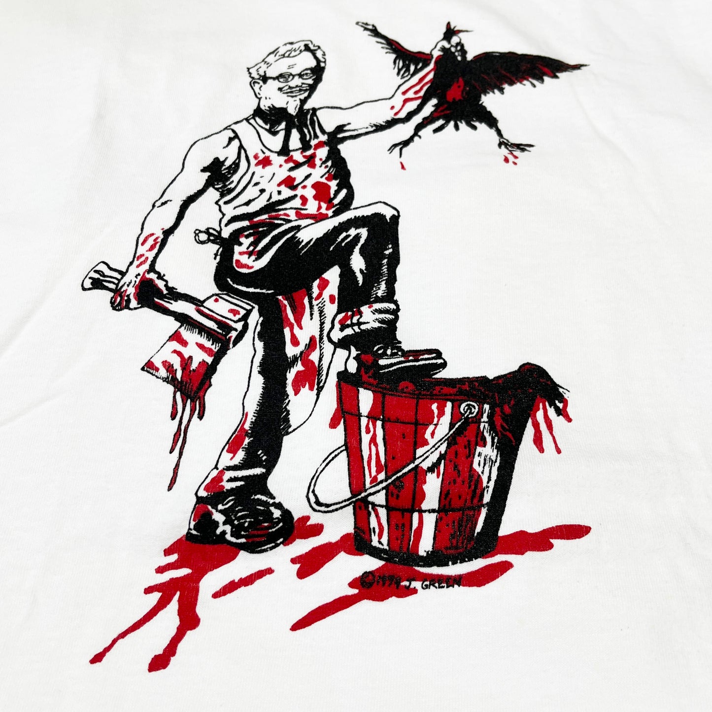 90's FRUIT OF THE LOOM KFC カーネル・サンダース パロディー T Size (XL)