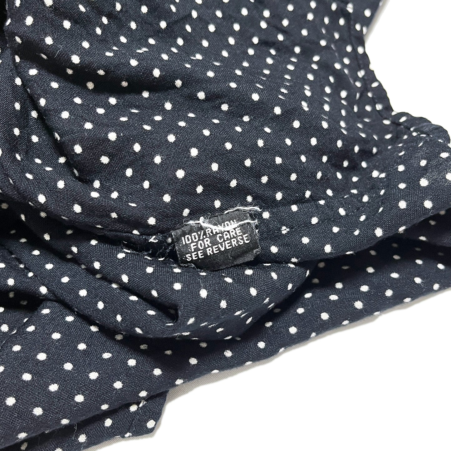 90's〜 Rayon Dot L/S SH Size (XL) UAE製