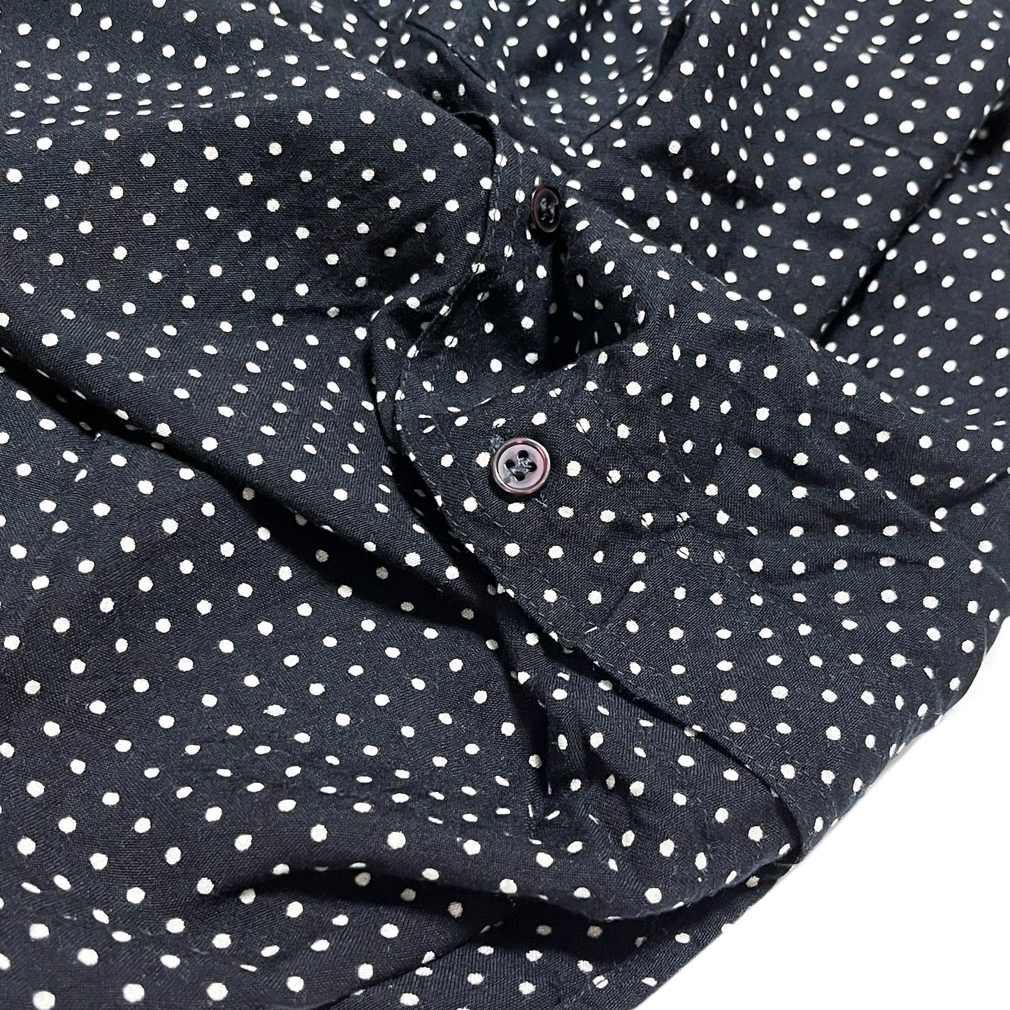 90's〜 Rayon Dot L/S SH Size (XL) UAE製