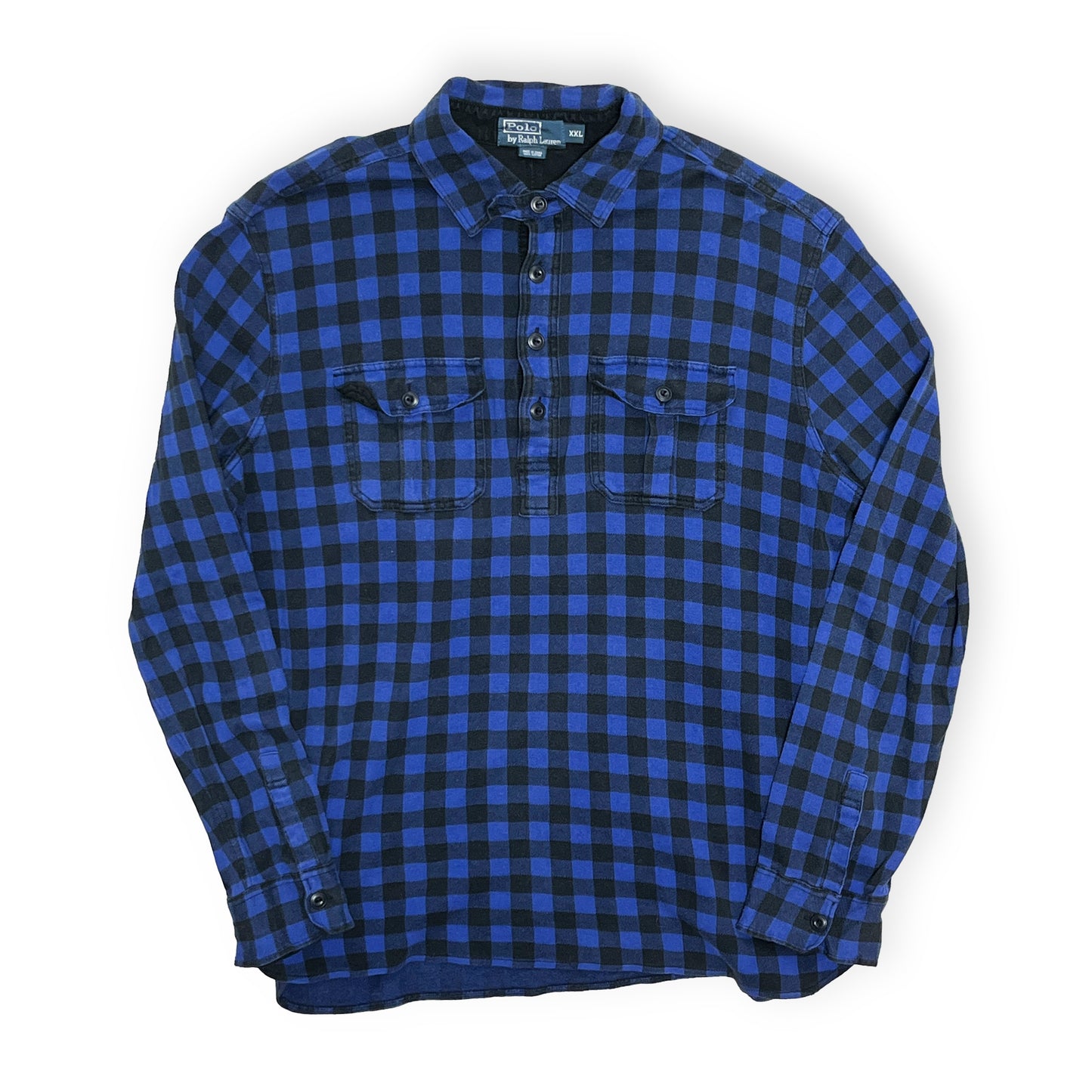 Ralph Lauren Pullover Check L/S SH チンスト付き 好配色パターン Size (XXL)