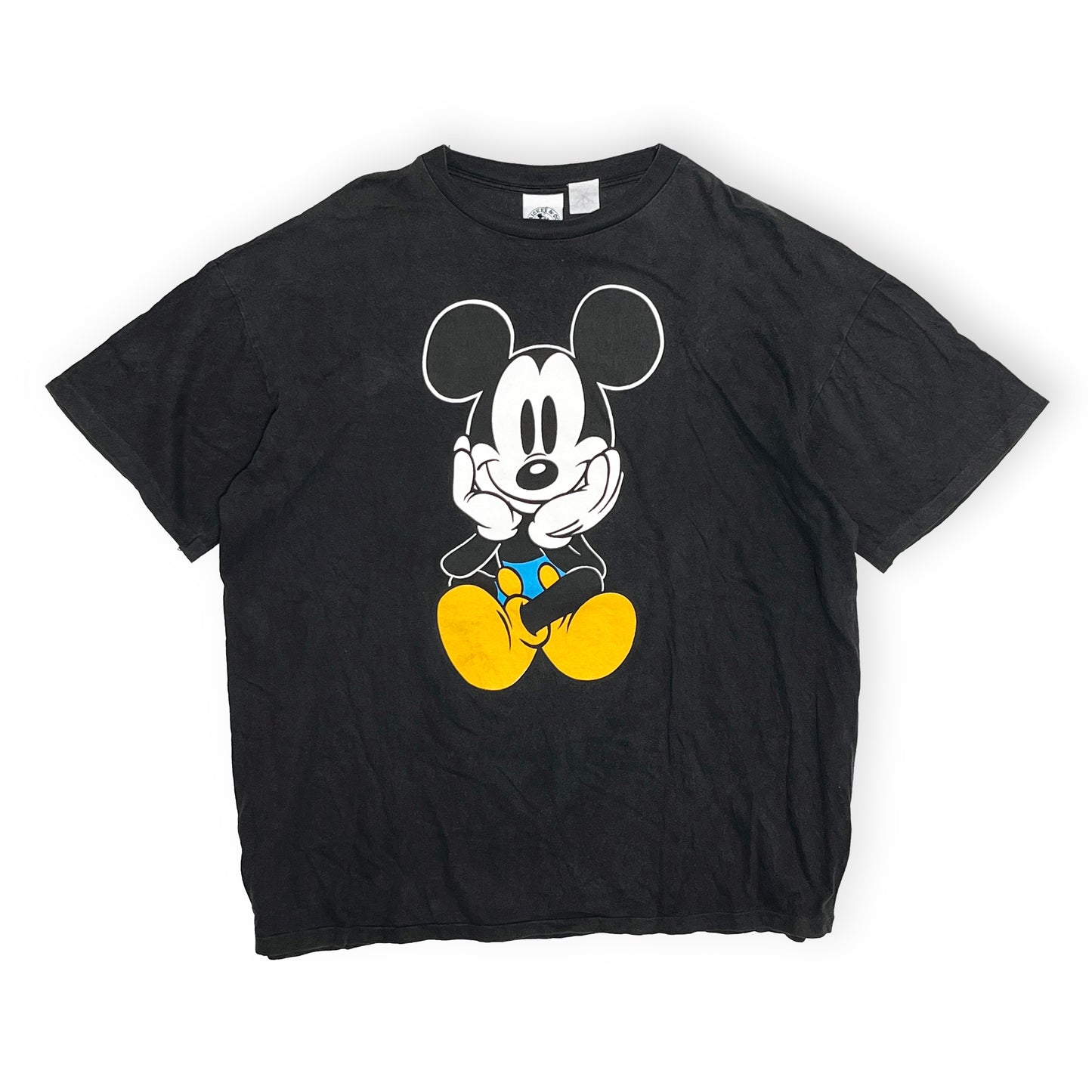 90's Disney Mickey T 青パン 両面プリント Size (2XL)位
