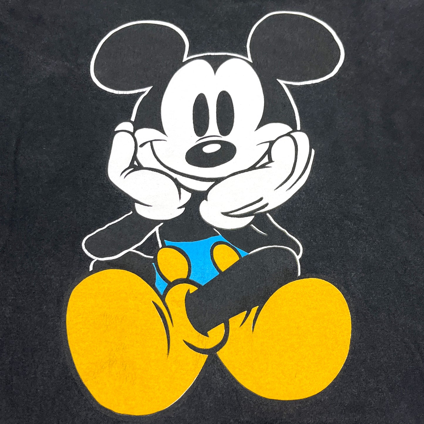 90's Disney Mickey T 青パン 両面プリント Size (2XL)位