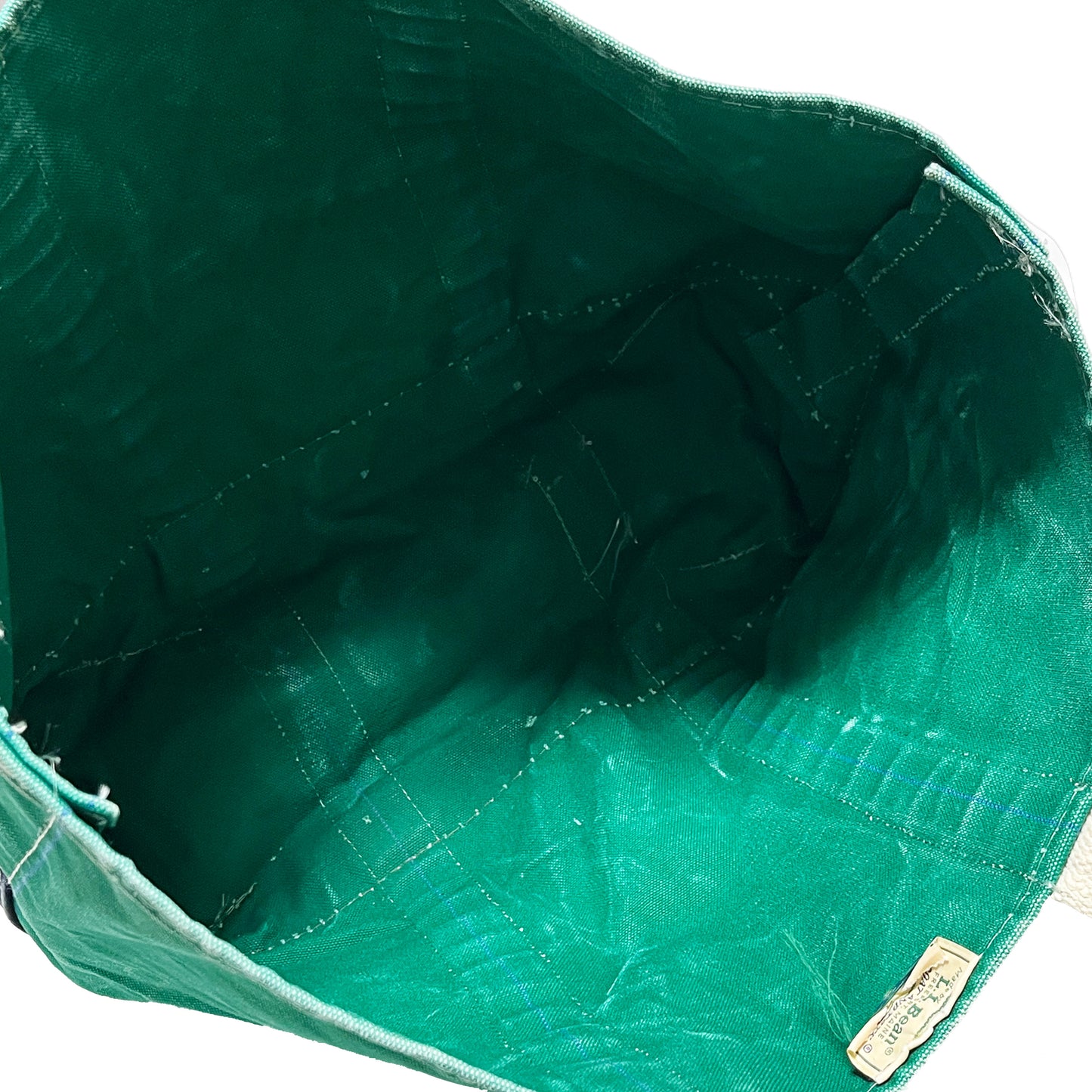 80's L.L.Bean DELUXE TOTE Green X Navy Size (Large)