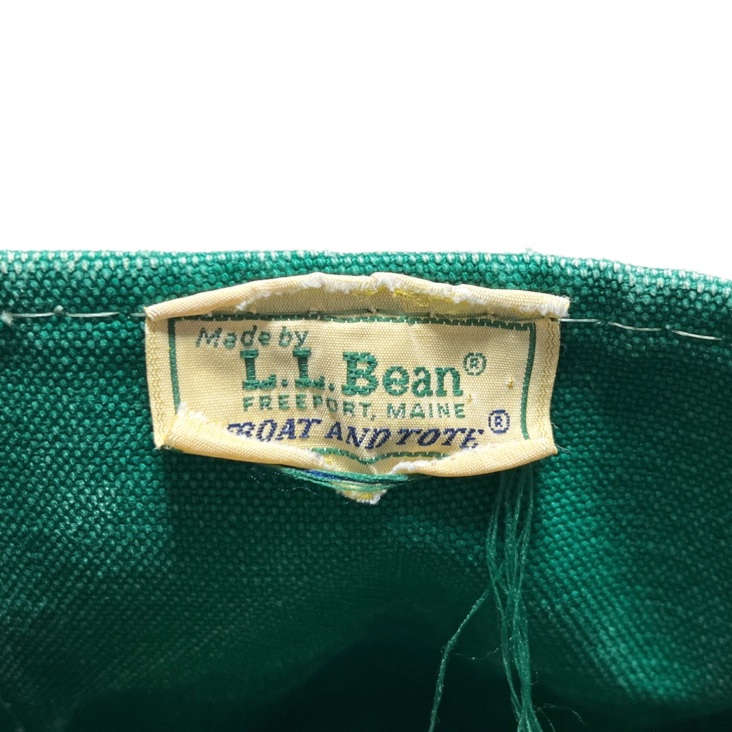 80's L.L.Bean DELUXE TOTE Green X Navy Size (Large)