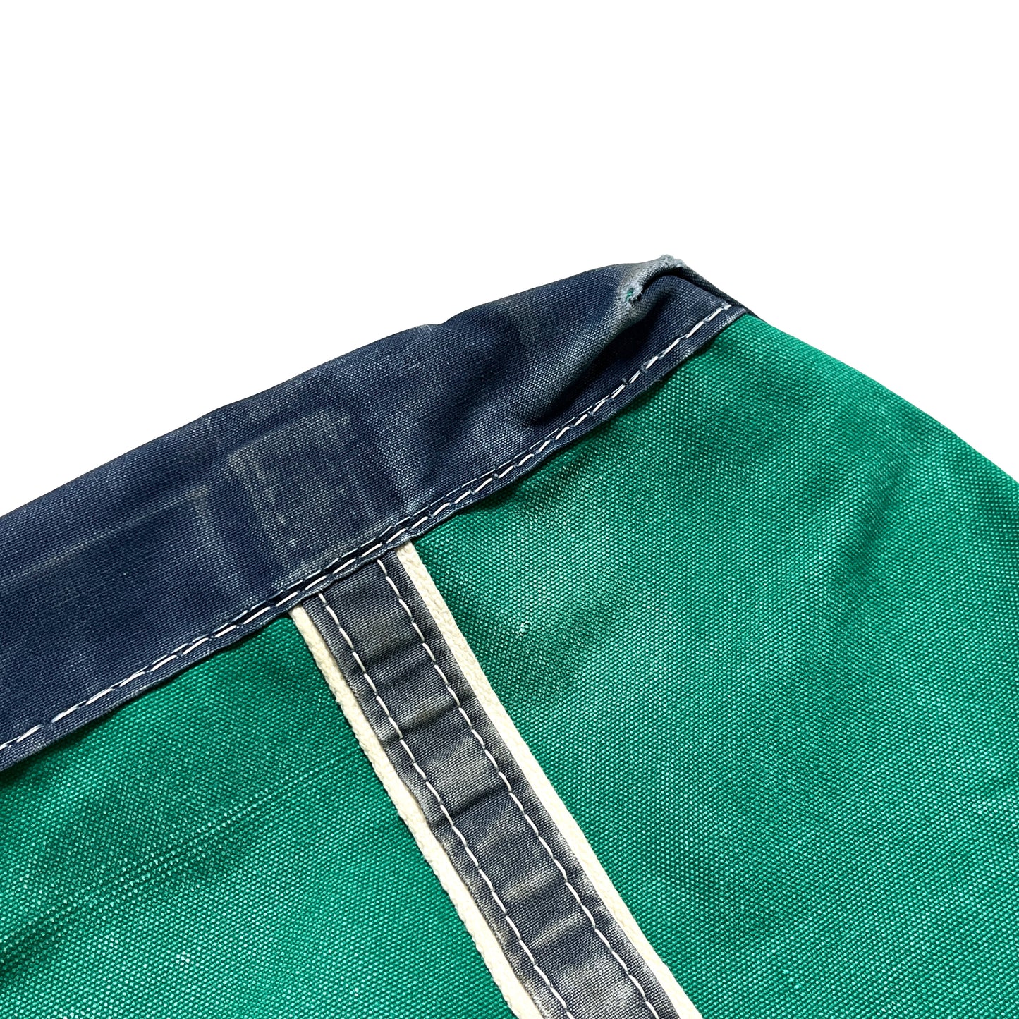 80's L.L.Bean DELUXE TOTE Green X Navy Size (Large)