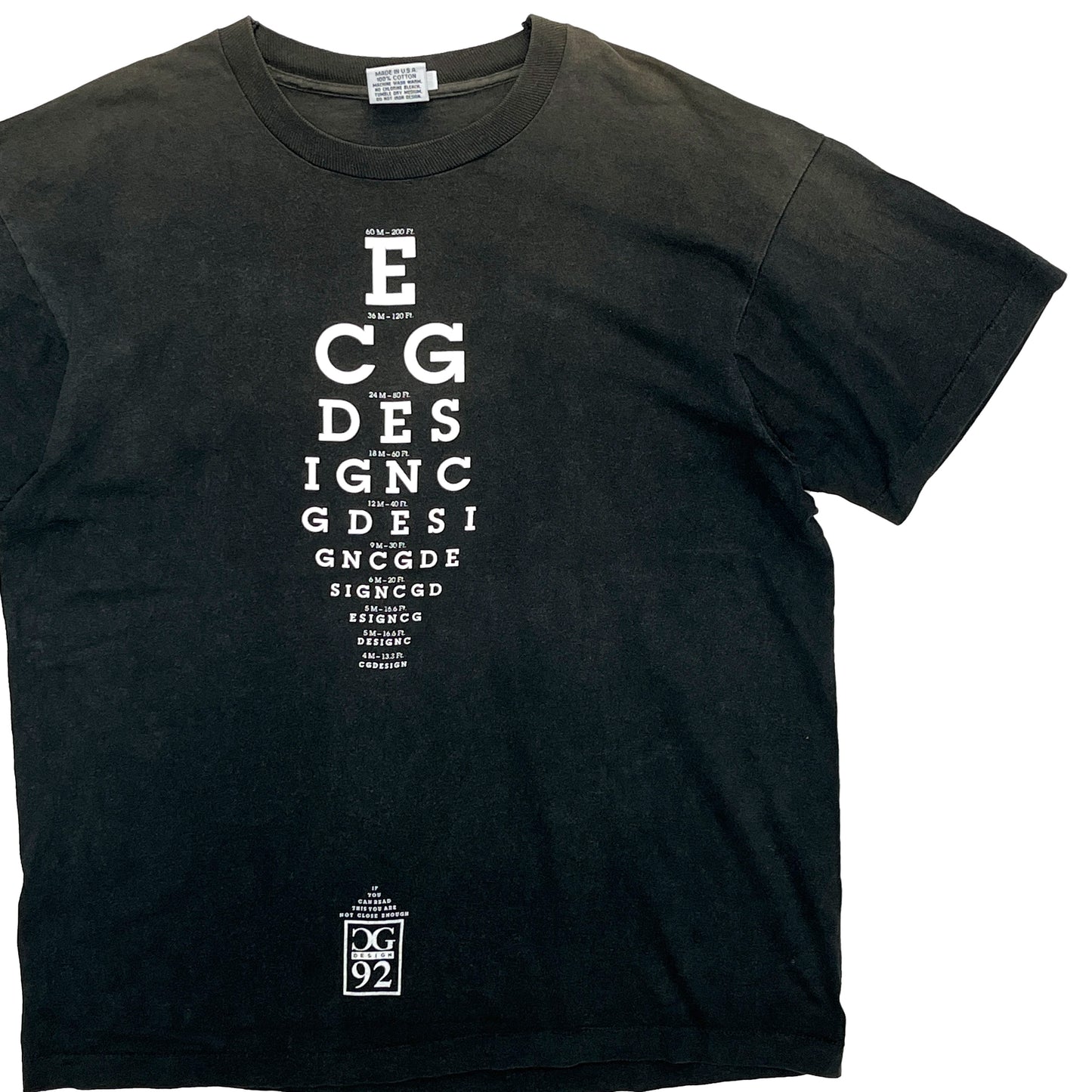 90's CG Desgin Print T Eye Chart Size (XL)