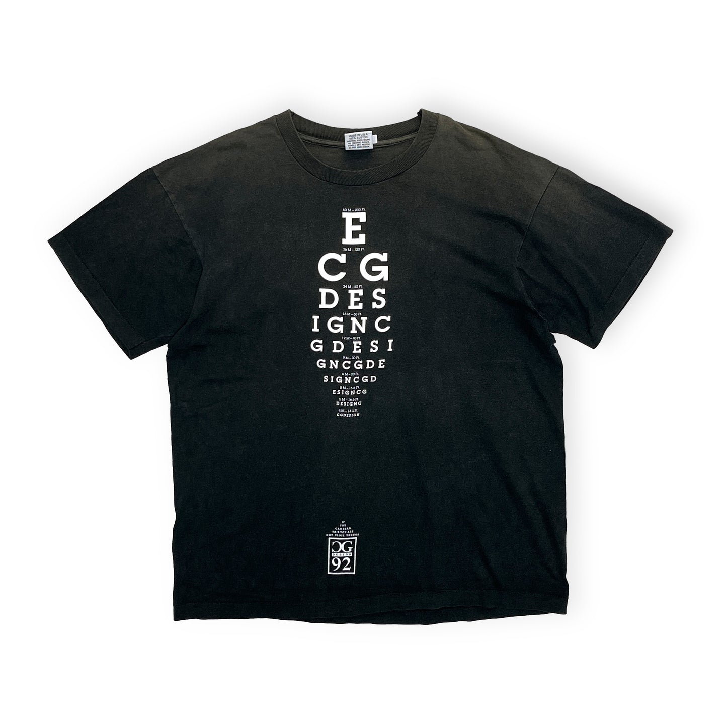 90's CG Desgin Print T Eye Chart Size (XL)