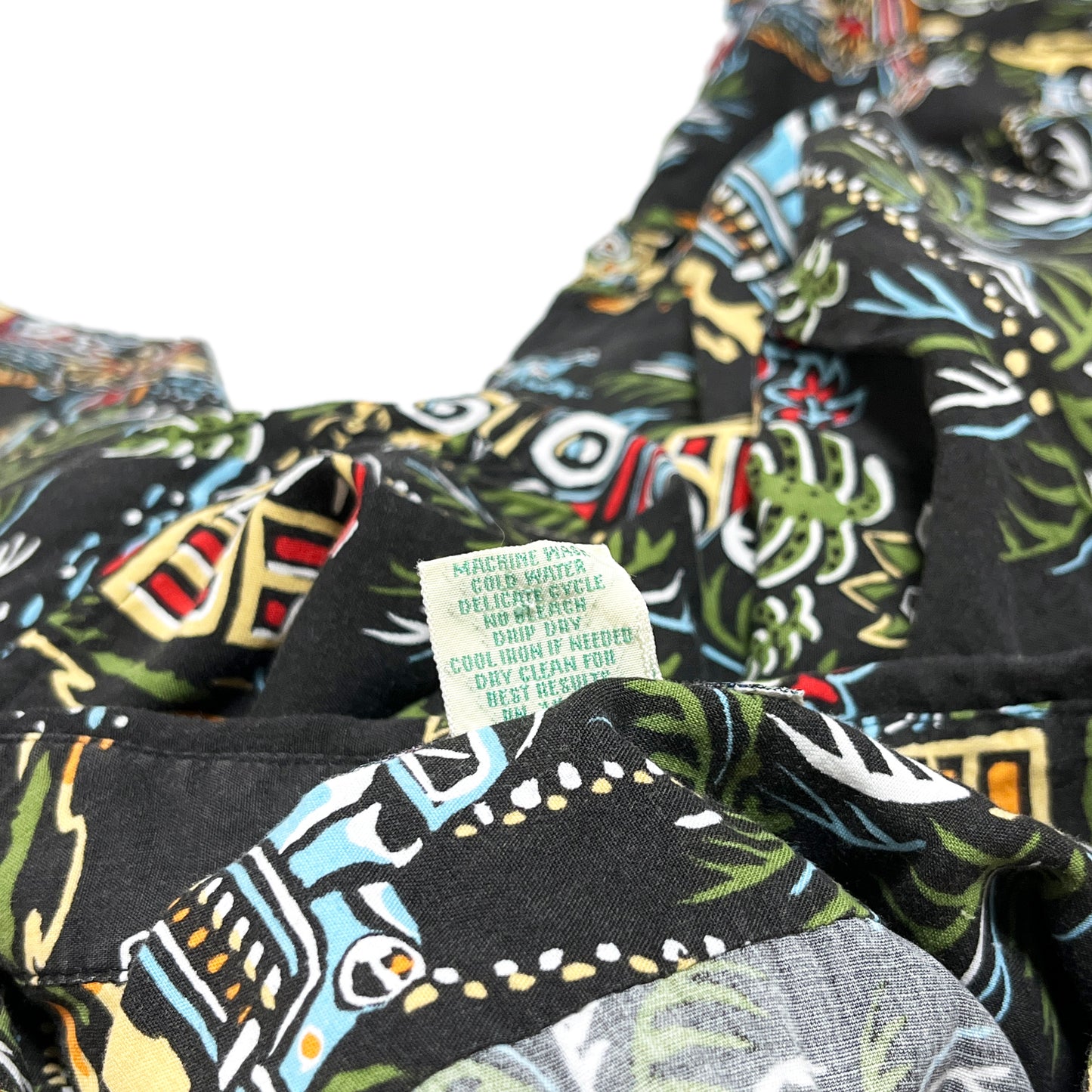 90's REYN SPOONER Rayon S/S SH "SAINT LAURENT Sampling" Size (XL)