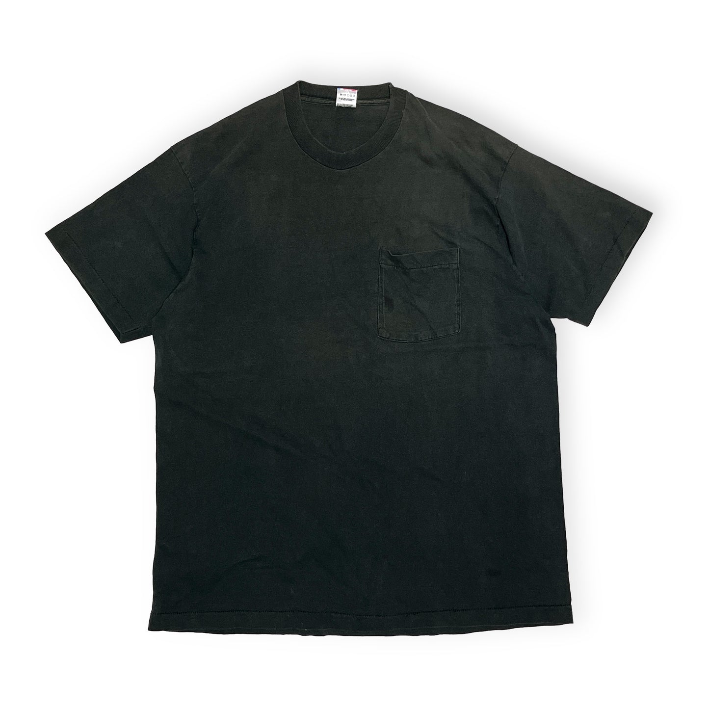 90's FRUIT OF THE LOOM Pocket T Black Size (XXL)