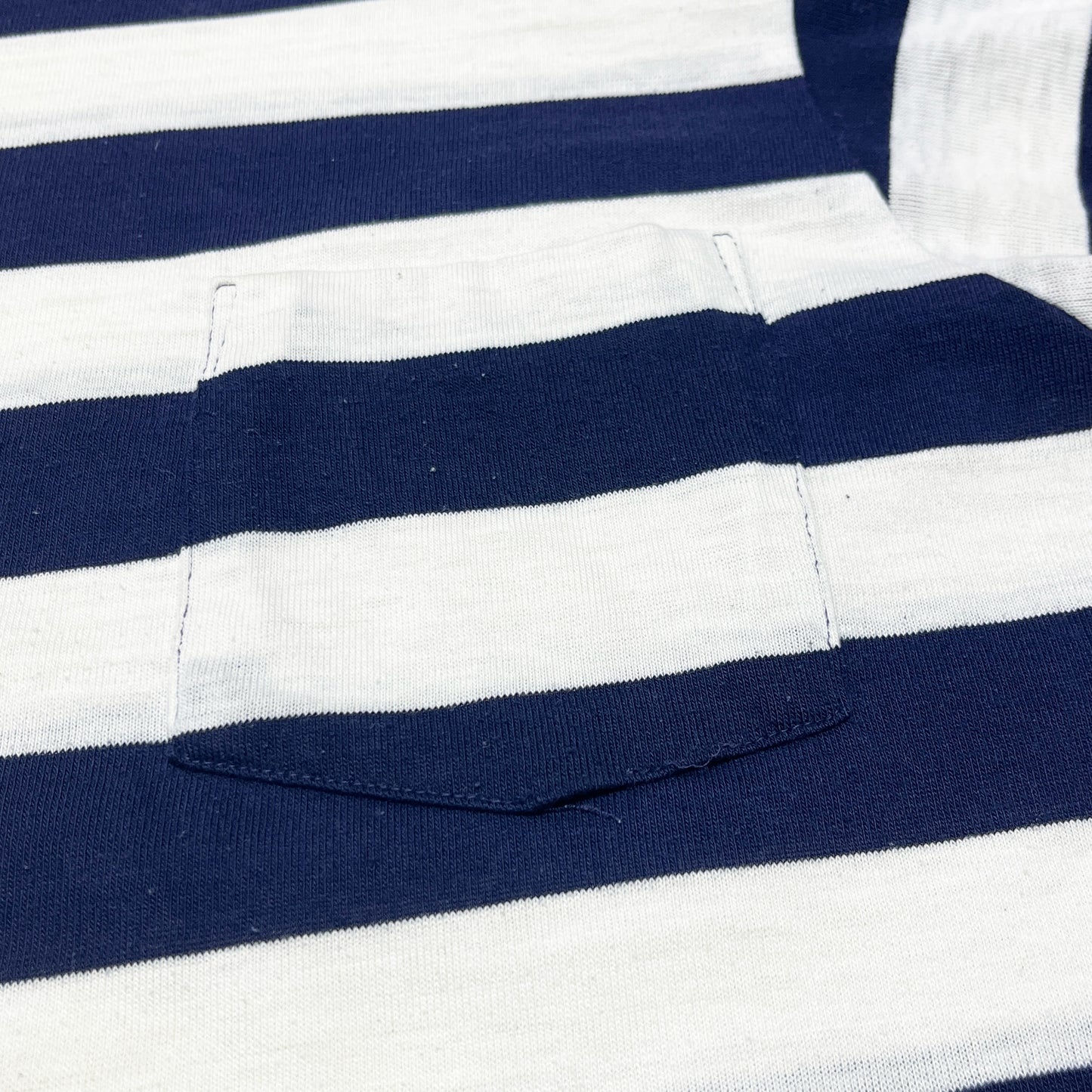 70's〜 UnKnown Border Pocket T ネイビー X ホワイト Size (L)位