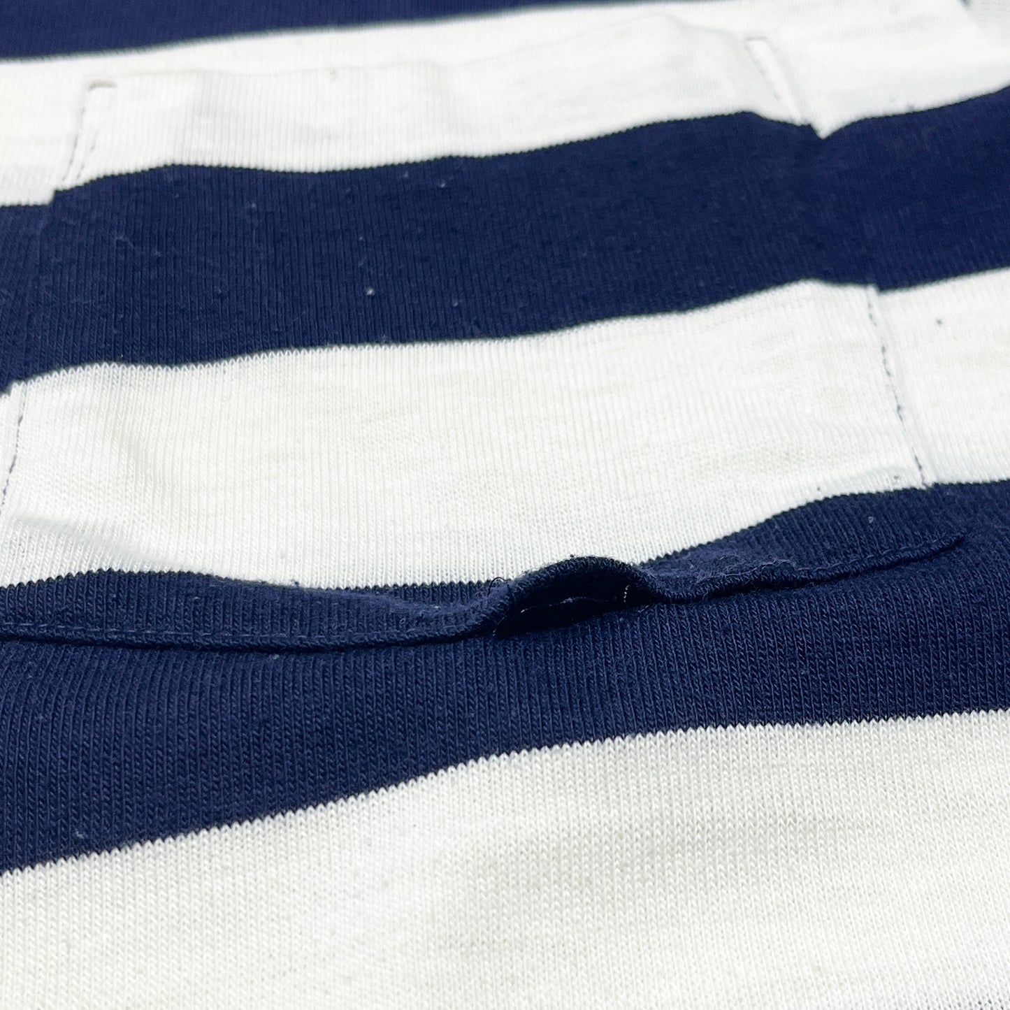 70's〜 UnKnown Border Pocket T ネイビー X ホワイト Size (L)位
