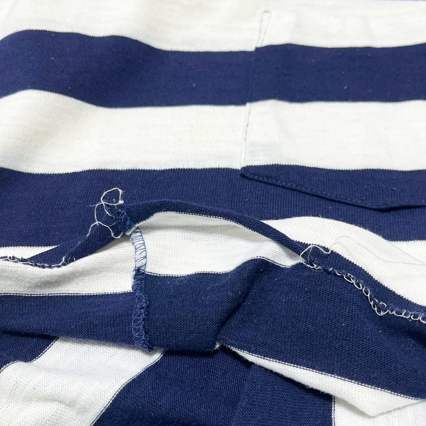 70's〜 UnKnown Border Pocket T ネイビー X ホワイト Size (L)位