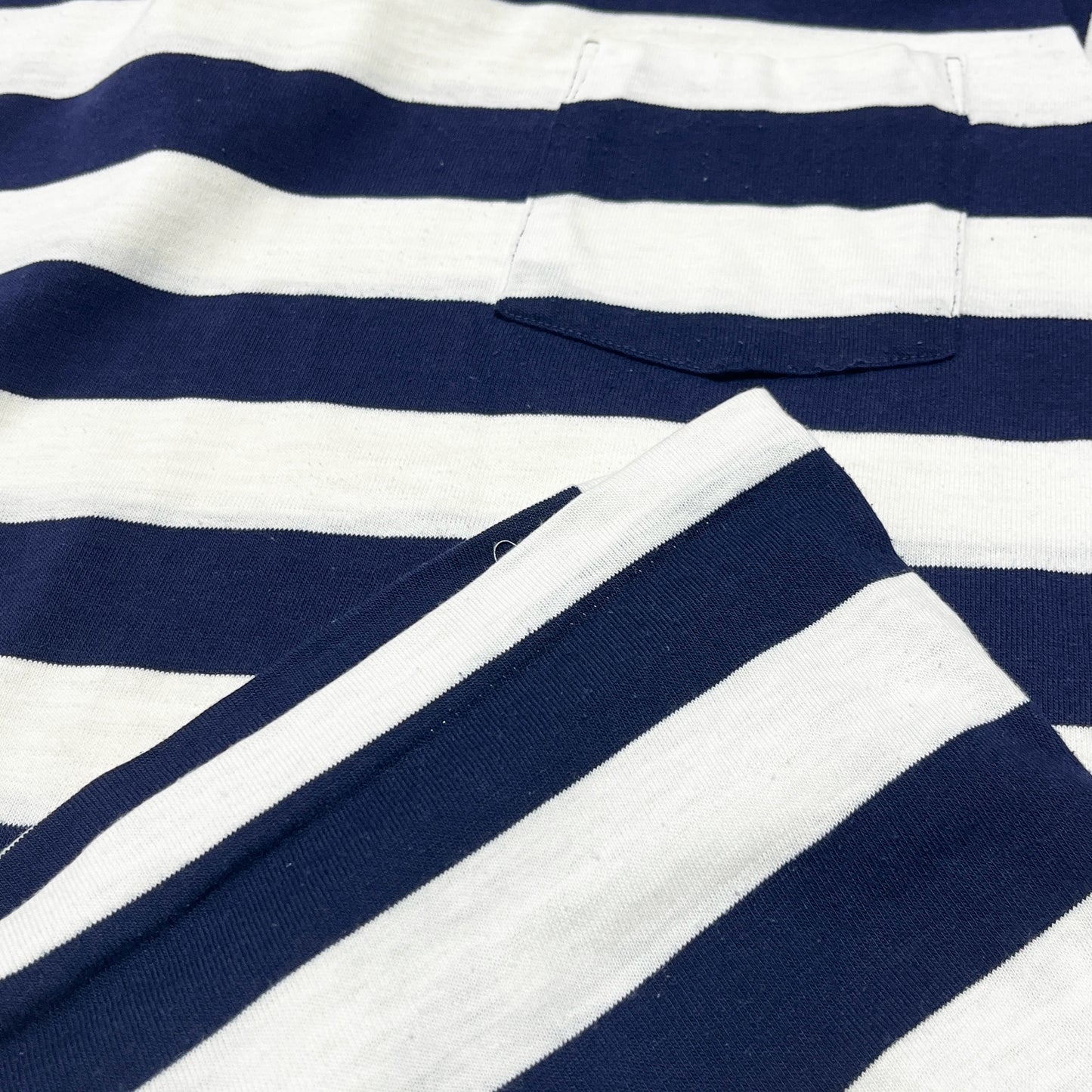 70's〜 UnKnown Border Pocket T ネイビー X ホワイト Size (L)位