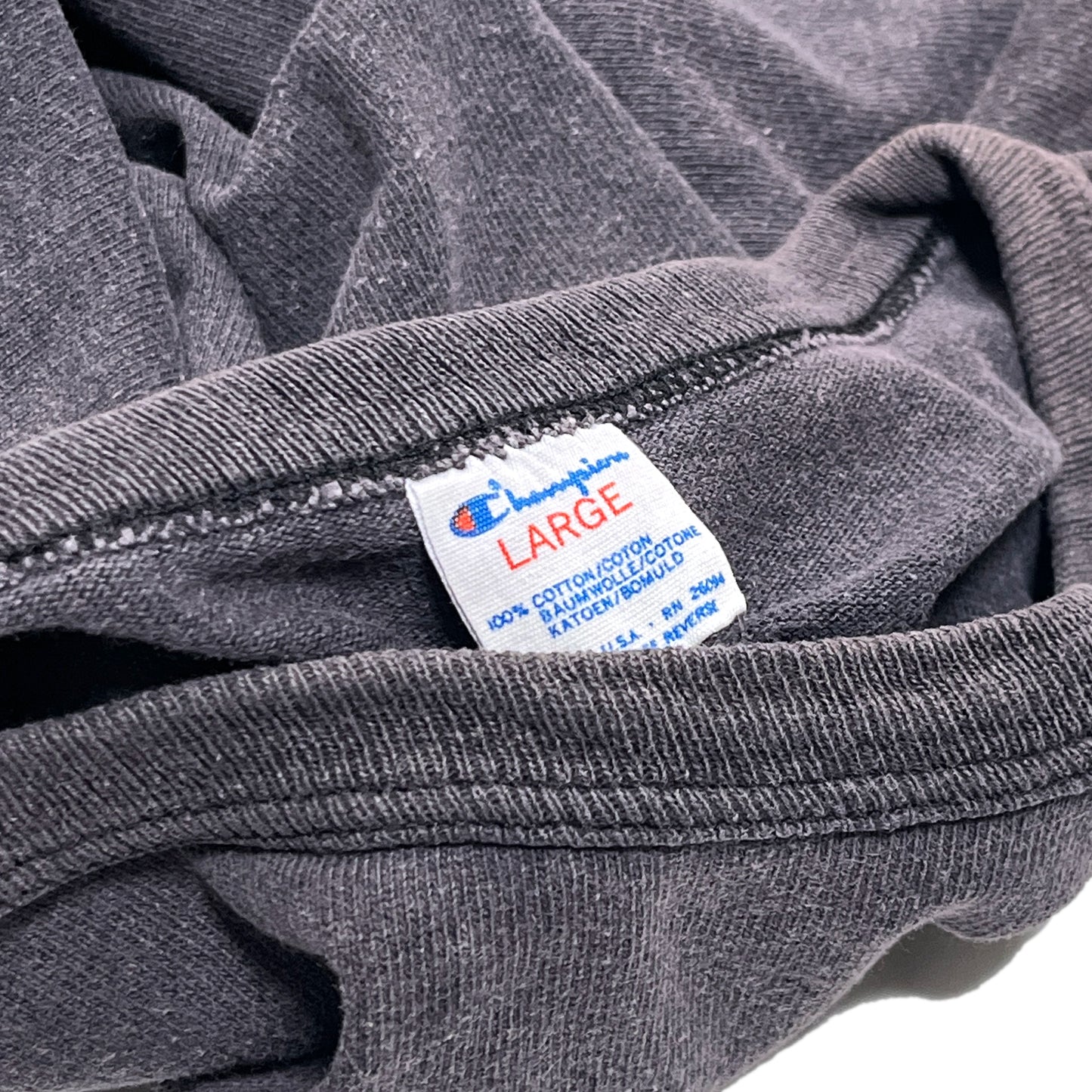 80's Champion トリコタグ Blank T ブラック Size (L)