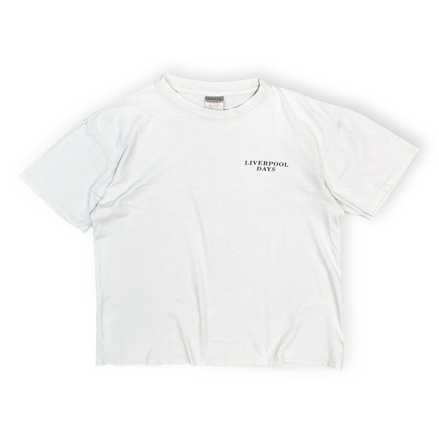 90's ONIETA The Beatles "LIVERPOOL DAYS" T Size (L) レア!