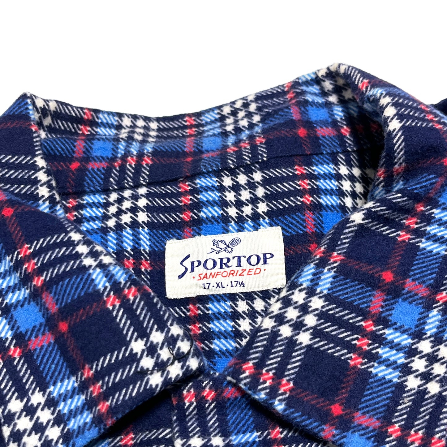 50's SPORTOP Print Nel SH 好配色チェック Size (XL) ビッグサイズ!