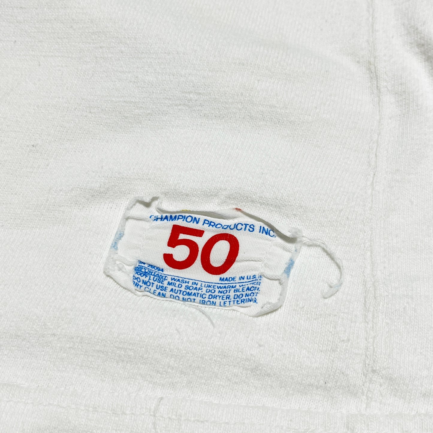 70's Champion プロダクツタグ Football T 3段染み込み Size (50) レア!