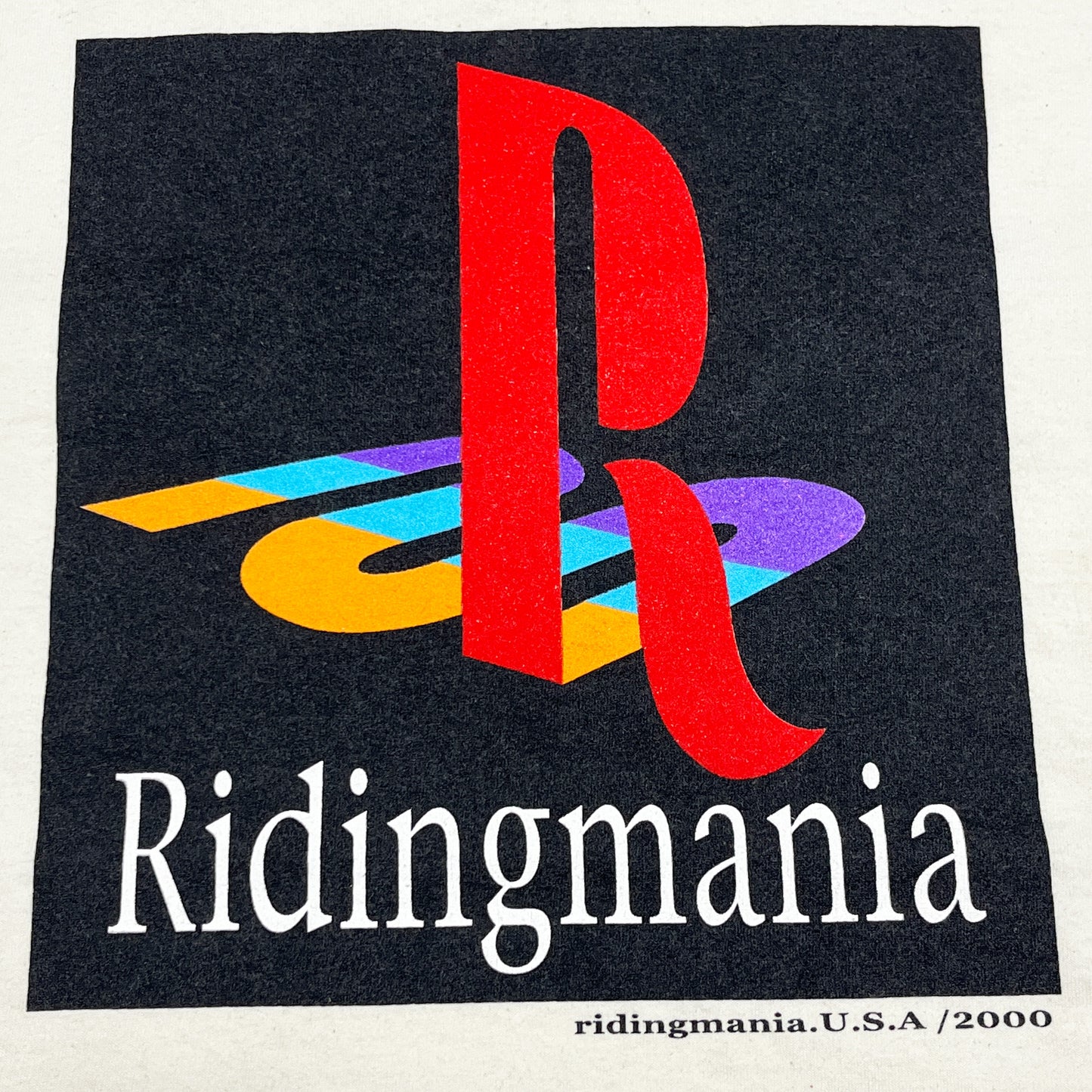 00's Ridingmania T プレイステーションパロディー Size (M)