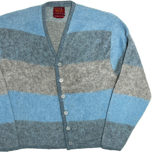 70's Sears Border Mohair Cardigan Size (XL) ビッグサイズ!