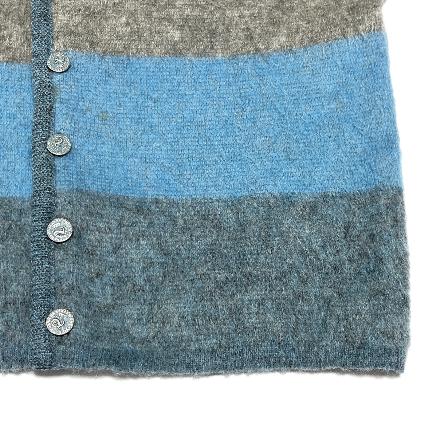 70's Sears Border Mohair Cardigan Size (XL) ビッグサイズ!
