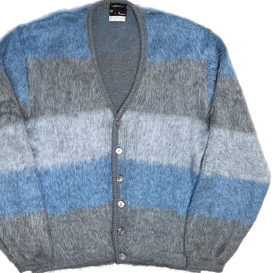 70's TOWNCRAFT Border Mohair Cardigan Size (XL) ビッグサイズ!